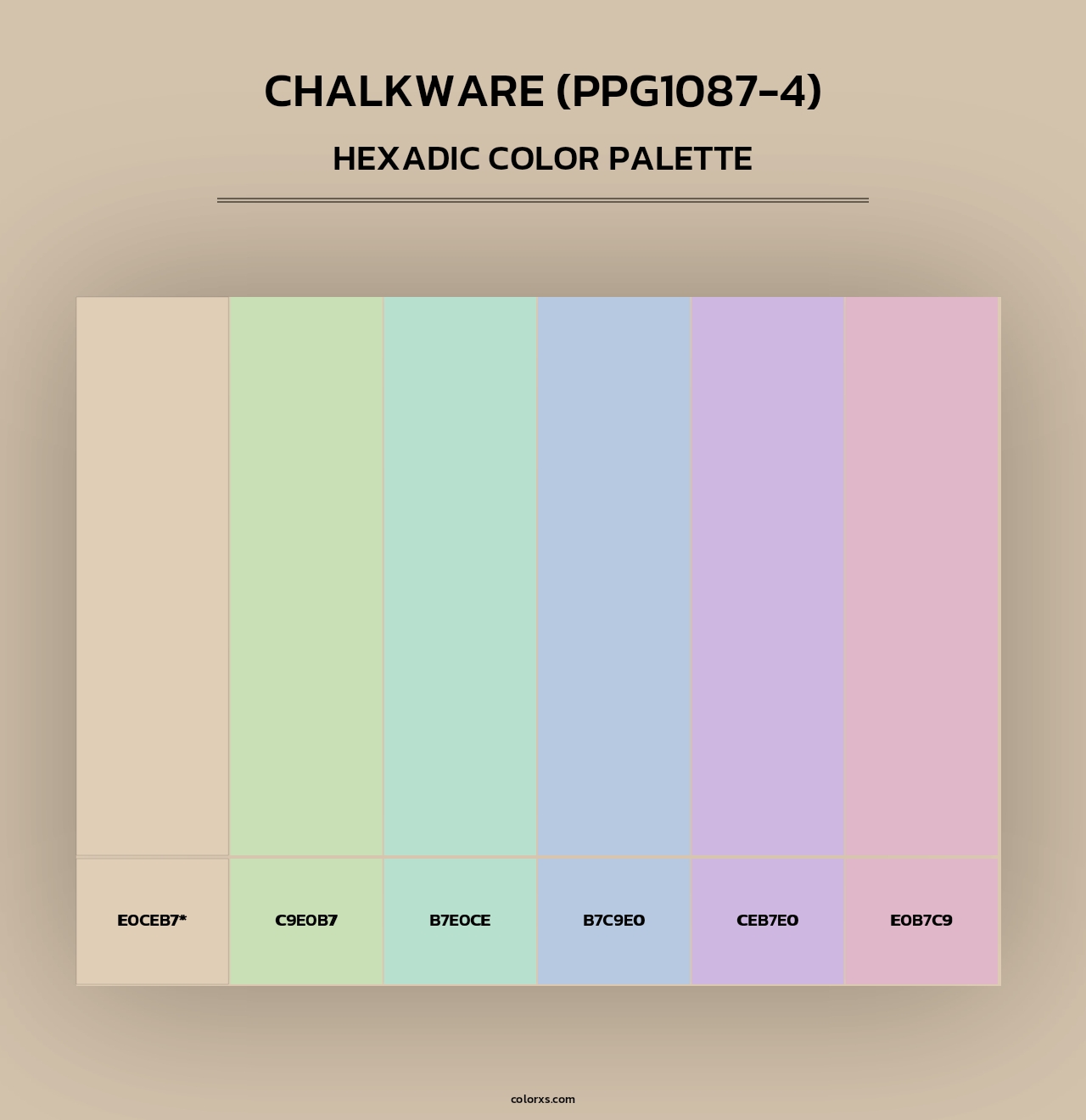 Chalkware (PPG1087-4) - Hexadic Color Palette