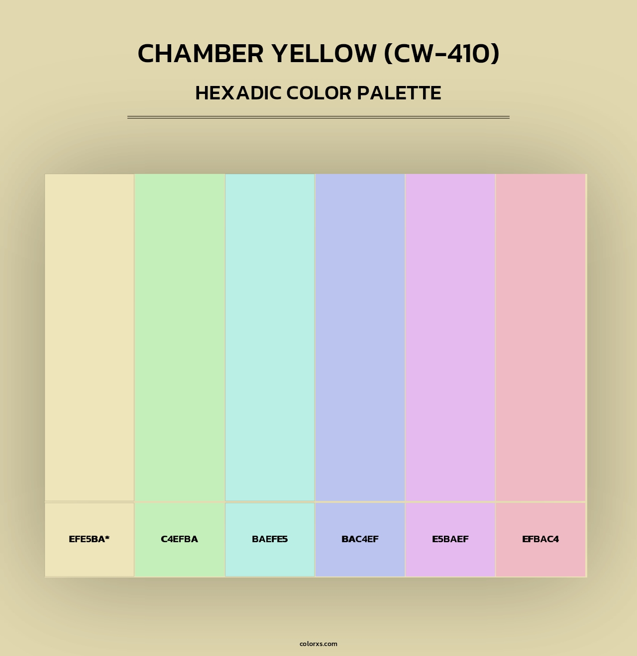 Chamber Yellow (CW-410) - Hexadic Color Palette