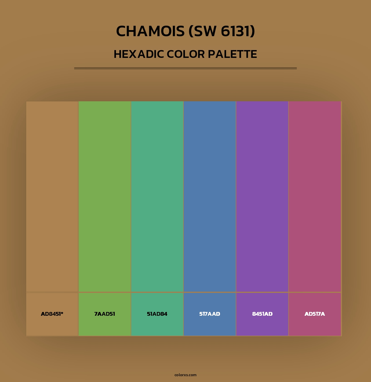 Chamois (SW 6131) - Hexadic Color Palette