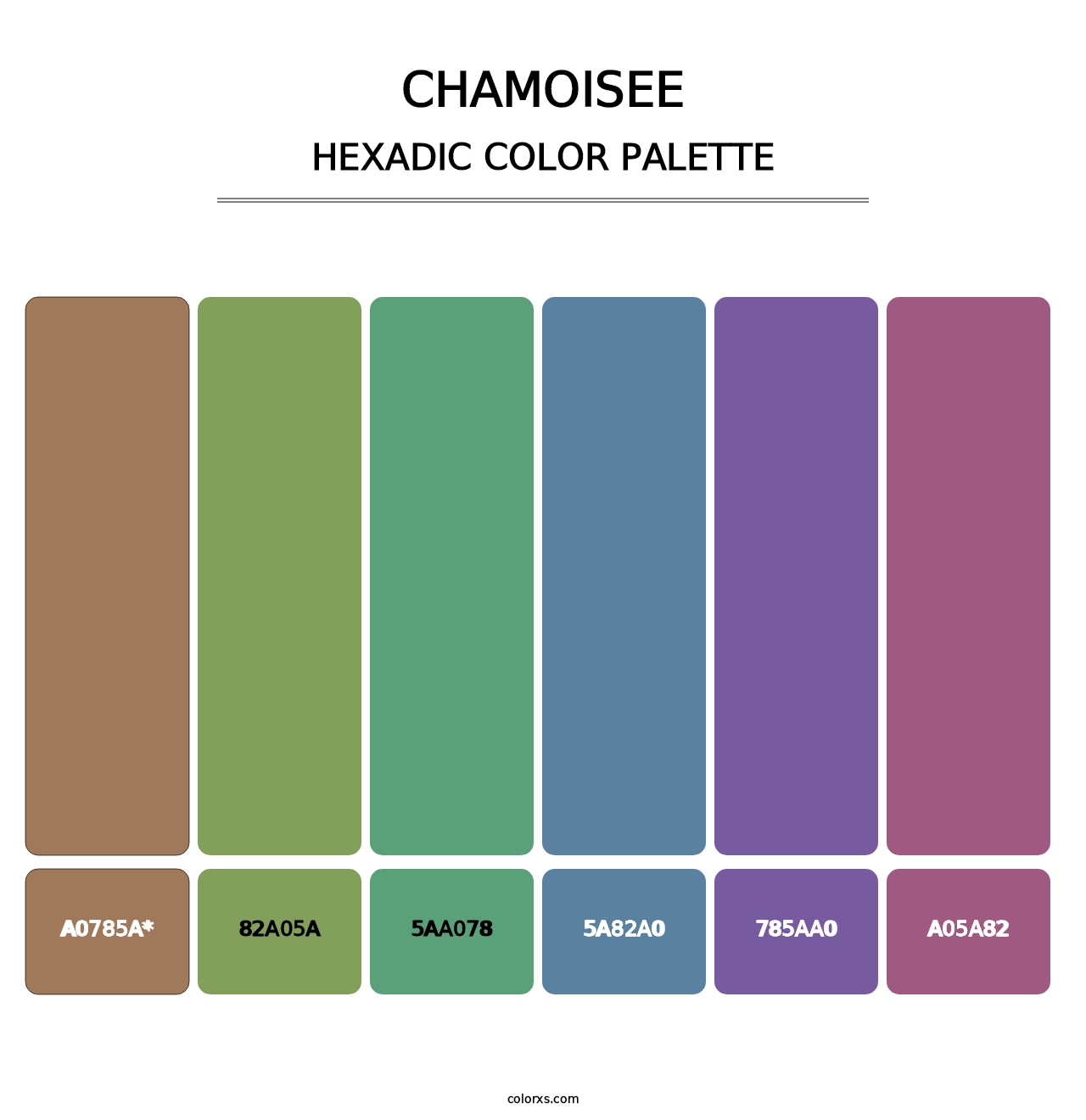 Chamoisee - Hexadic Color Palette