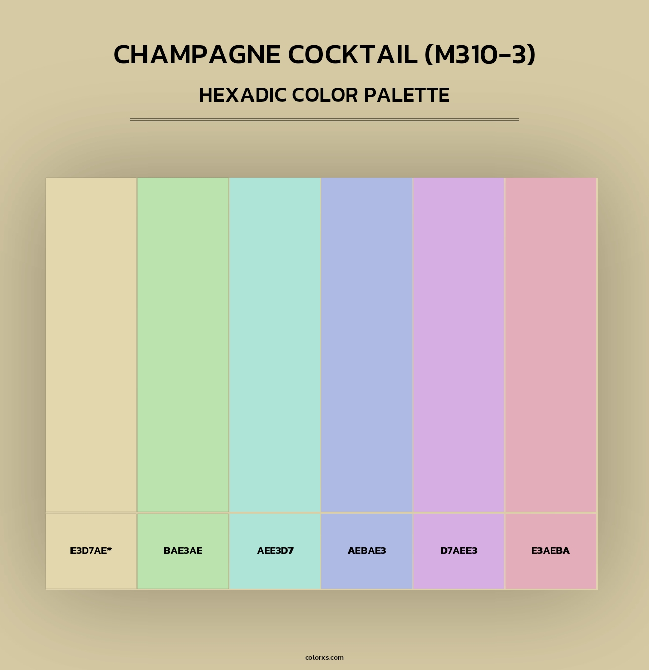 Champagne Cocktail (M310-3) - Hexadic Color Palette