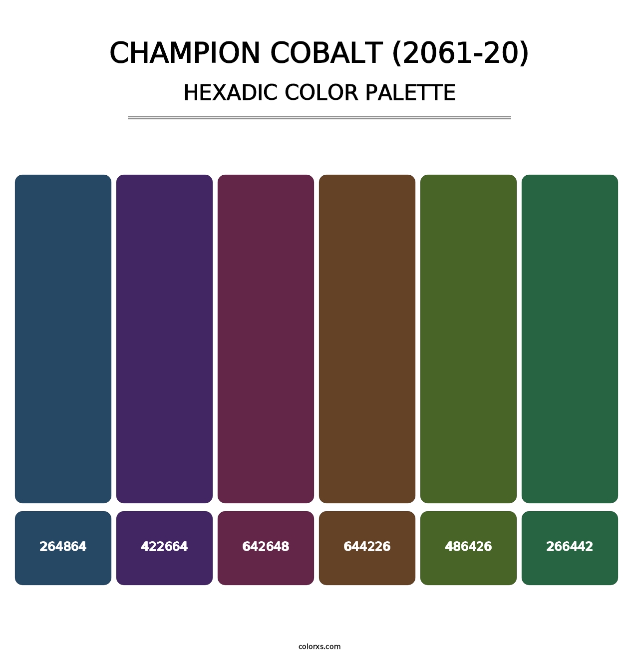 Champion Cobalt (2061-20) - Hexadic Color Palette