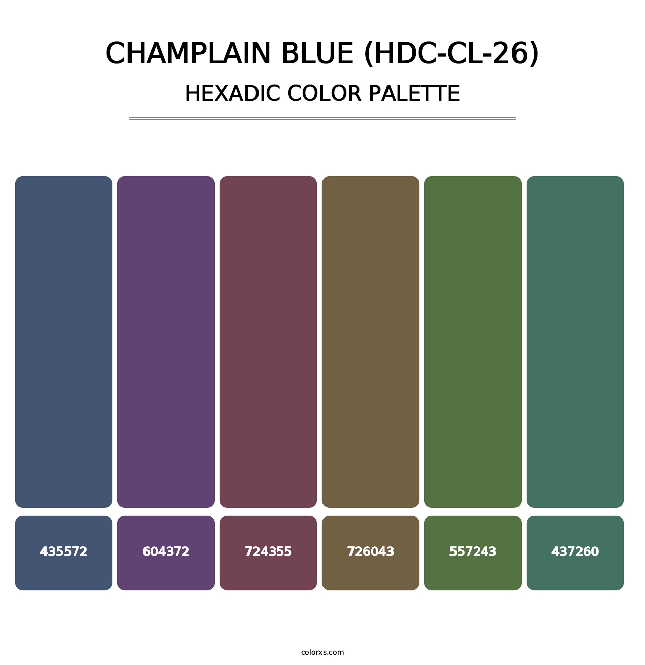 Champlain Blue (HDC-CL-26) - Hexadic Color Palette