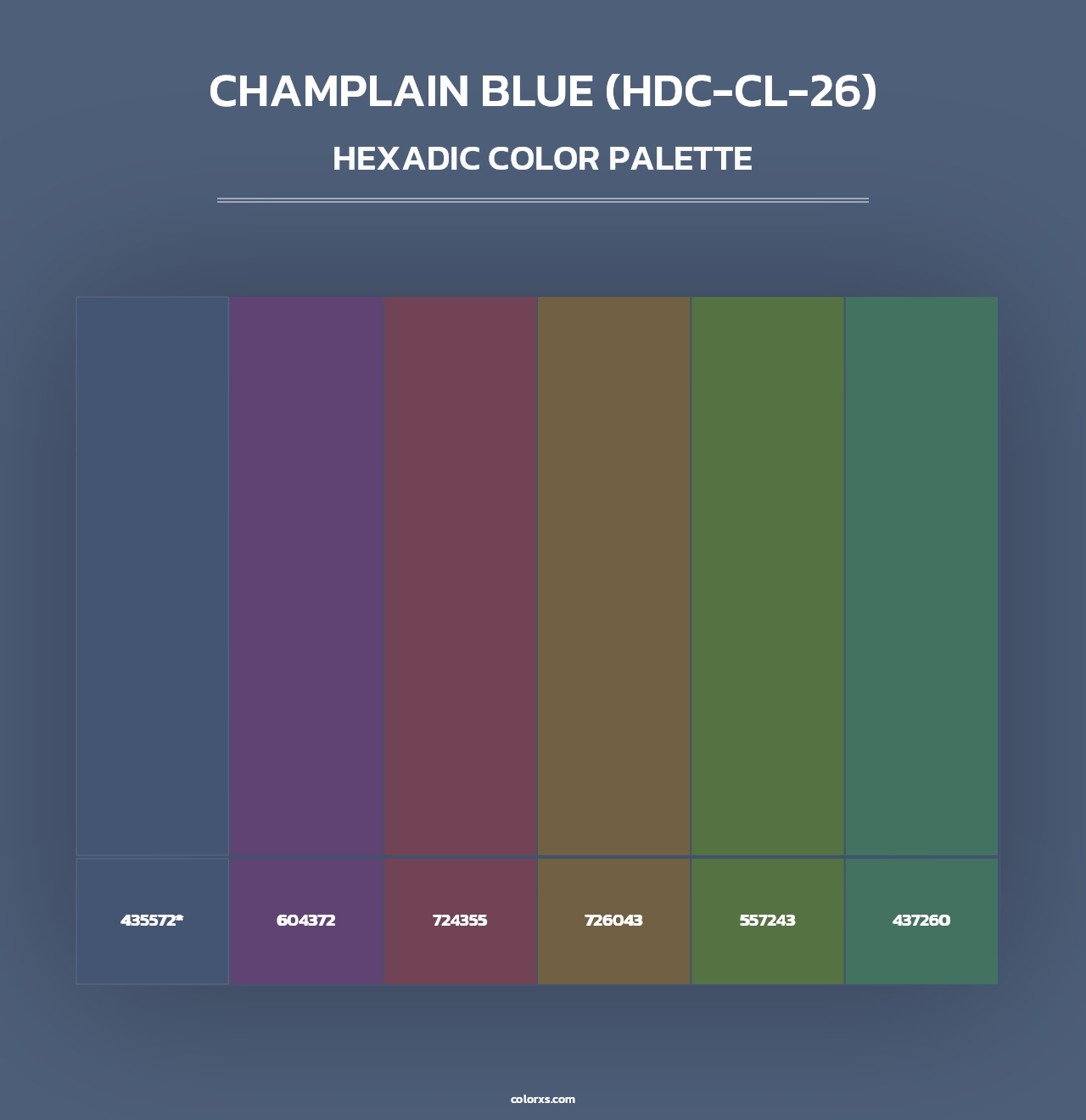 Champlain Blue (HDC-CL-26) - Hexadic Color Palette