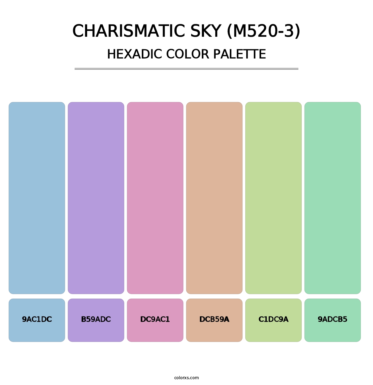 Charismatic Sky (M520-3) - Hexadic Color Palette