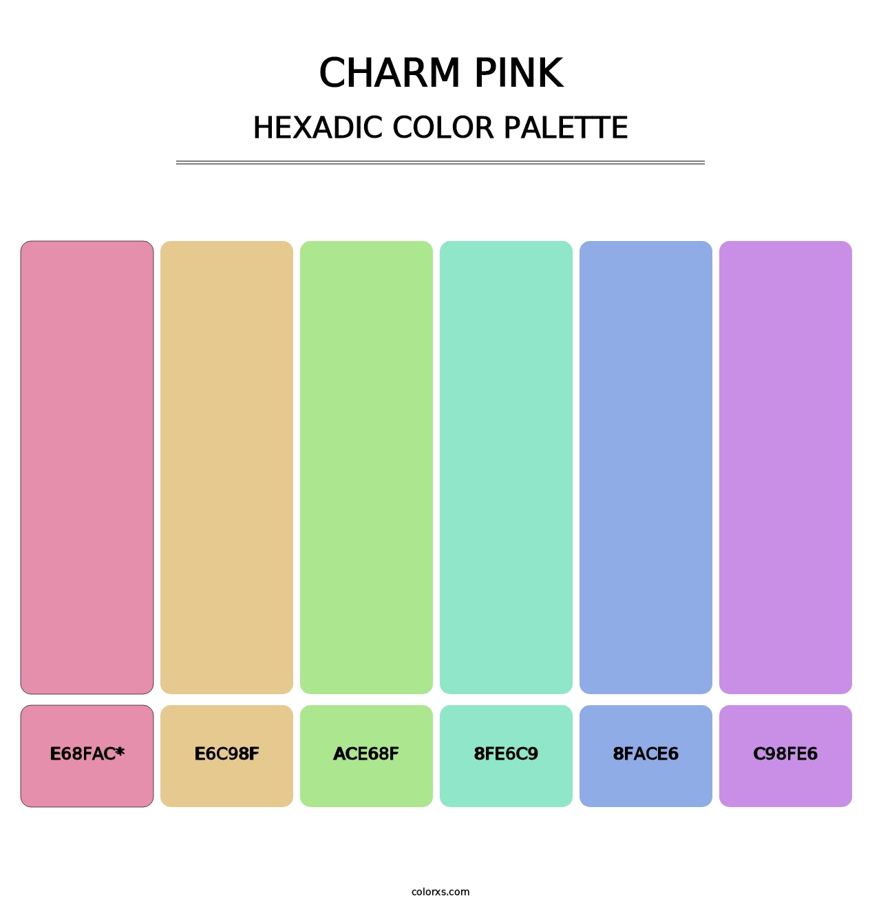 Charm Pink - Hexadic Color Palette