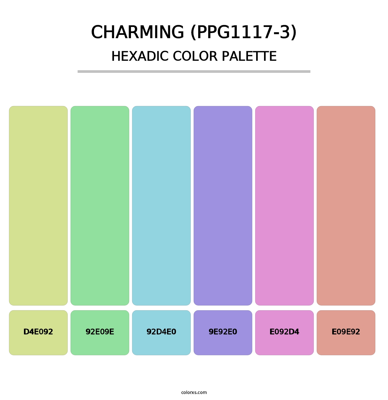 Charming (PPG1117-3) - Hexadic Color Palette