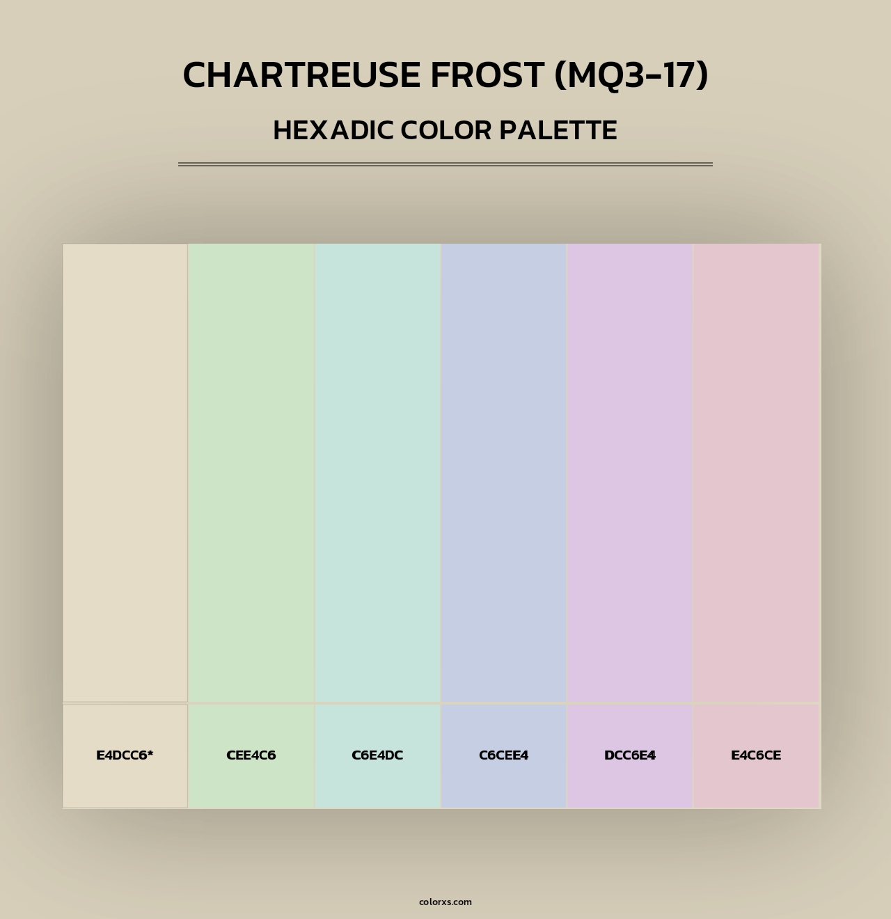 Chartreuse Frost (MQ3-17) - Hexadic Color Palette