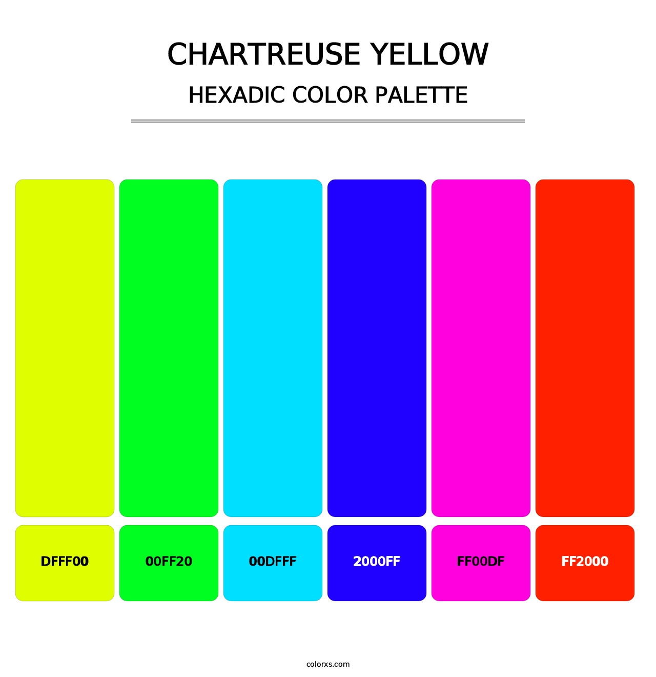 Chartreuse Yellow - Hexadic Color Palette