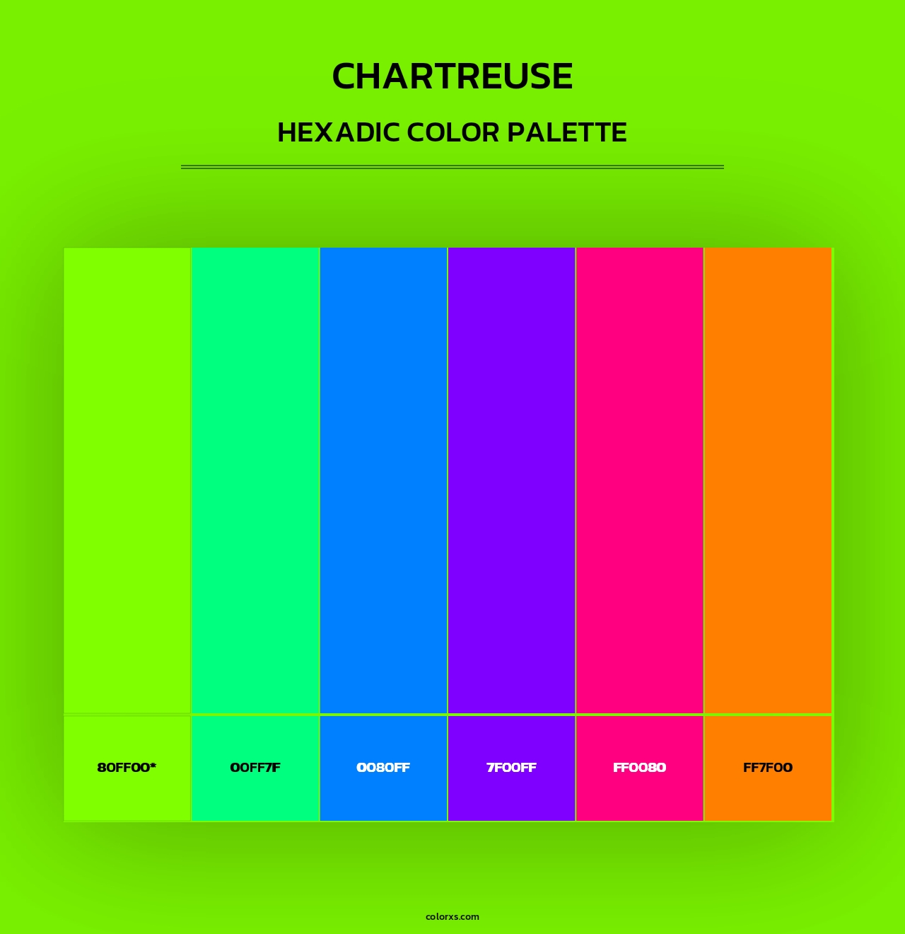 Chartreuse - Hexadic Color Palette