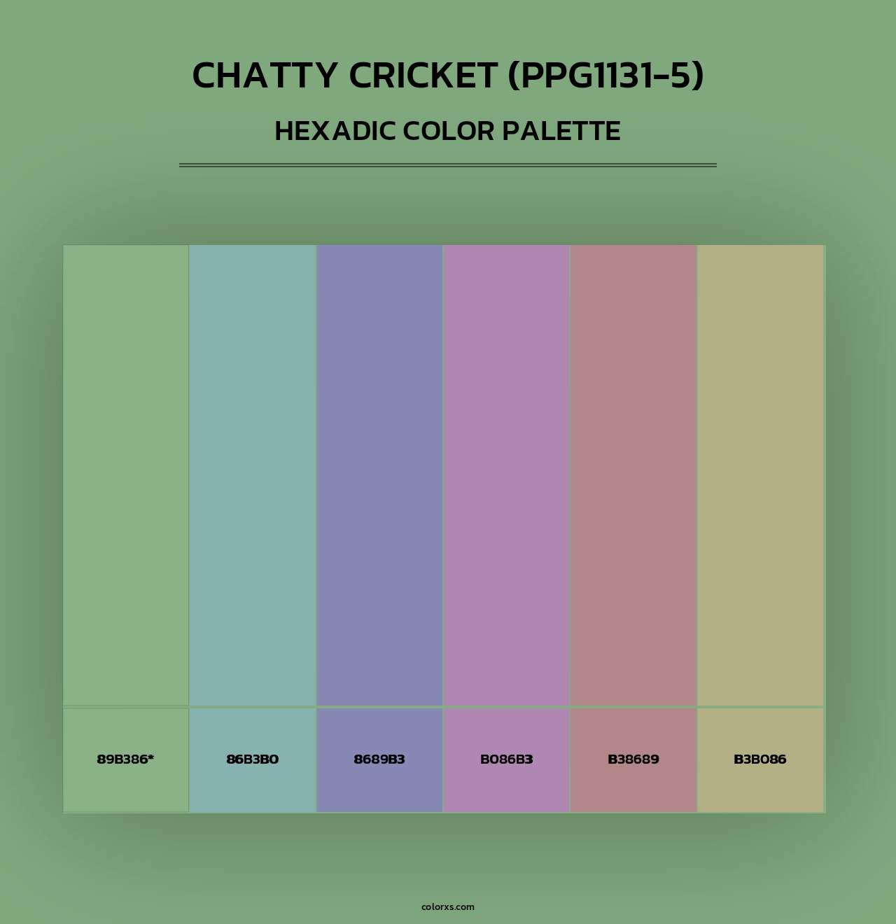 Chatty Cricket (PPG1131-5) - Hexadic Color Palette