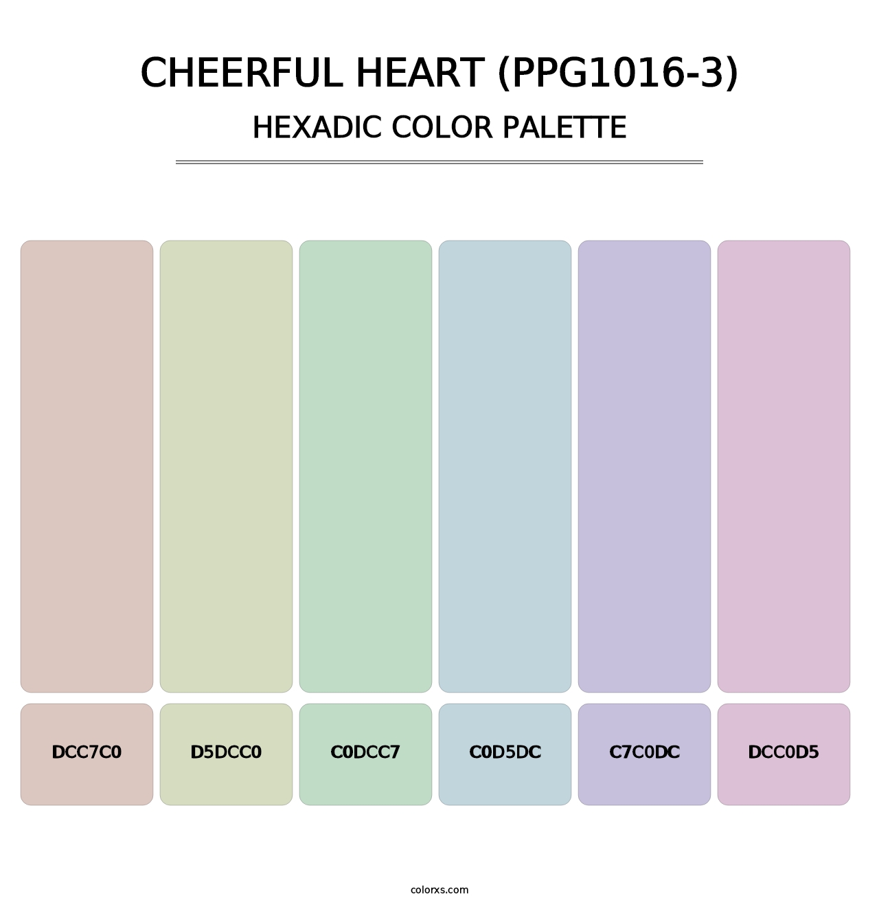 Cheerful Heart (PPG1016-3) - Hexadic Color Palette