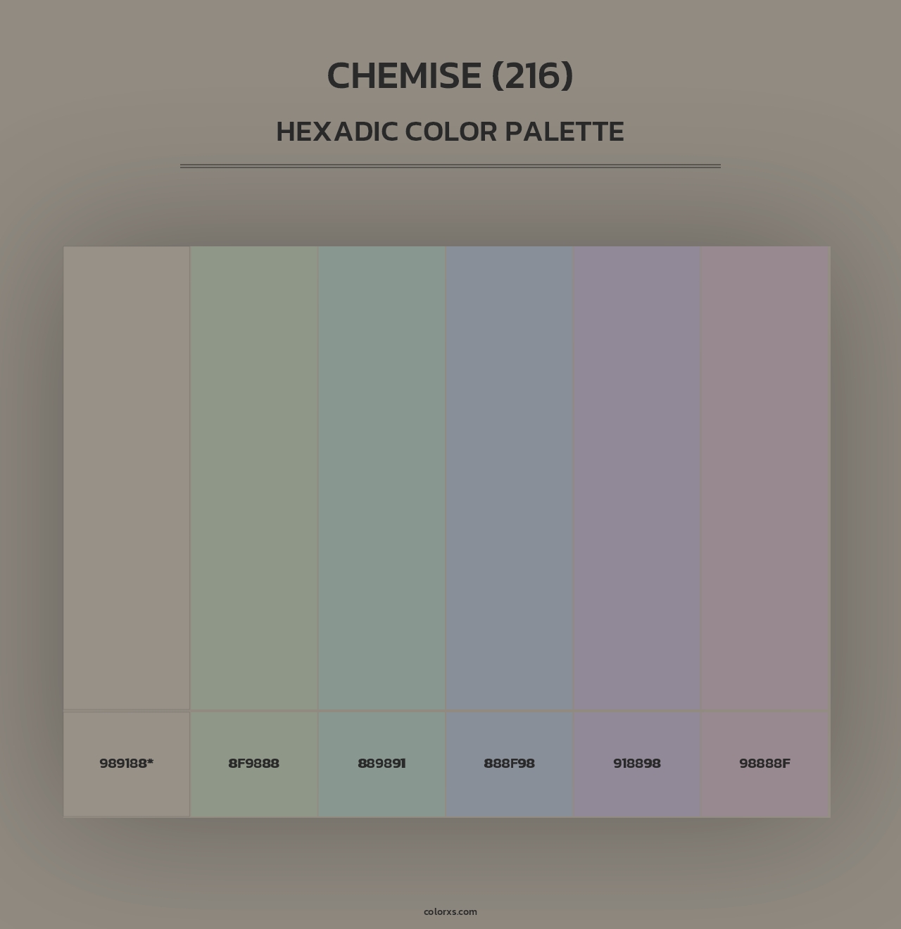 Chemise (216) - Hexadic Color Palette