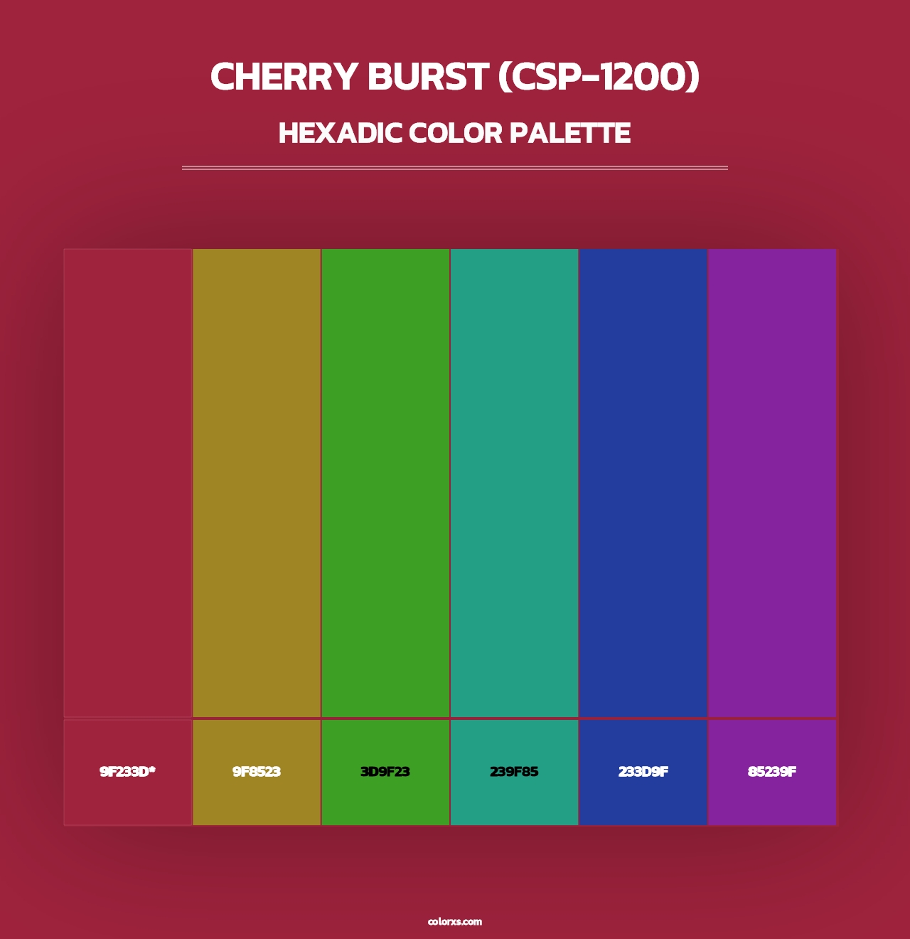 Cherry Burst (CSP-1200) - Hexadic Color Palette