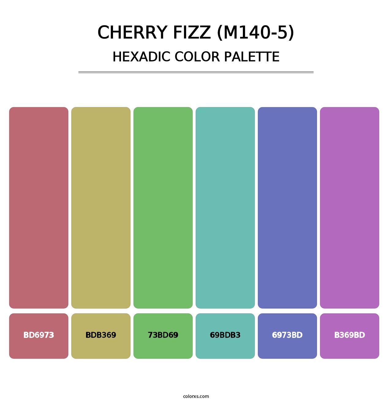 Cherry Fizz (M140-5) - Hexadic Color Palette