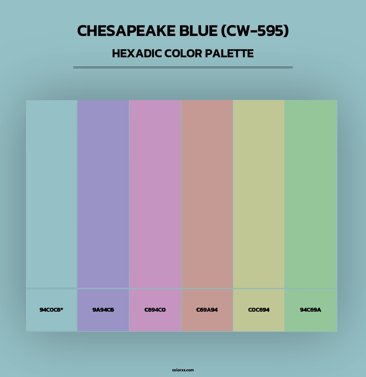Chesapeake Blue (CW-595) - Hexadic Color Palette