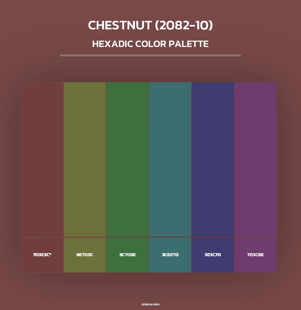 Chestnut (2082-10) - Hexadic Color Palette