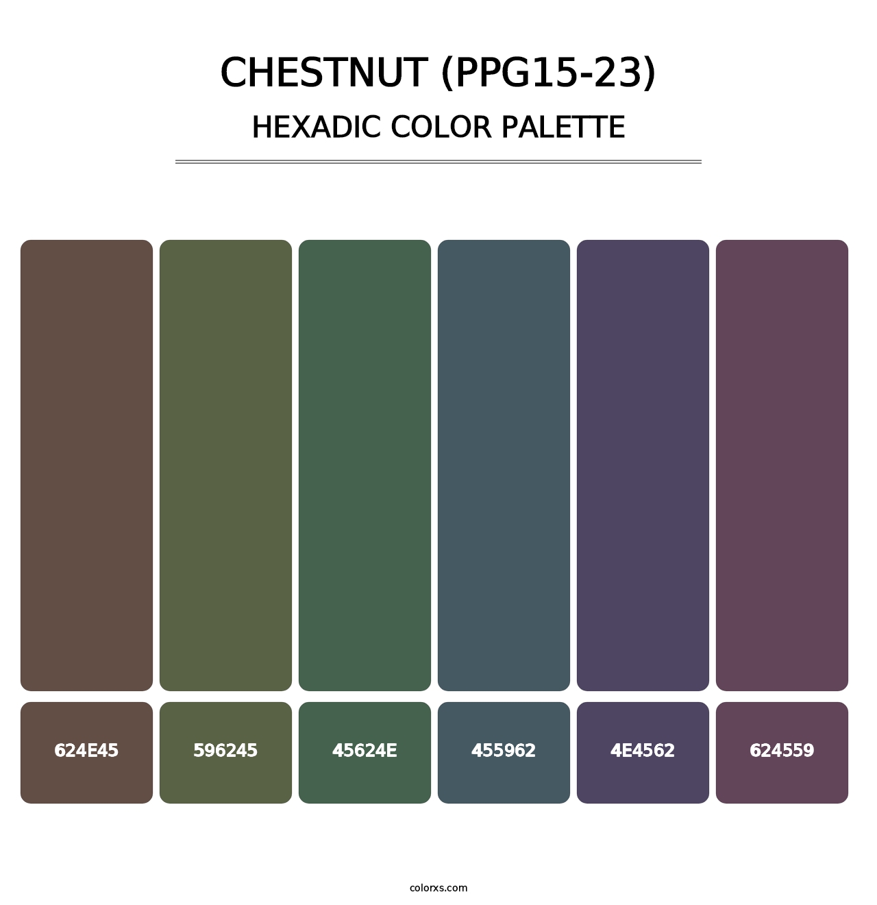 Chestnut (PPG15-23) - Hexadic Color Palette