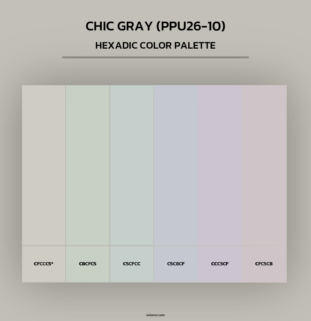 Chic Gray (PPU26-10) - Hexadic Color Palette