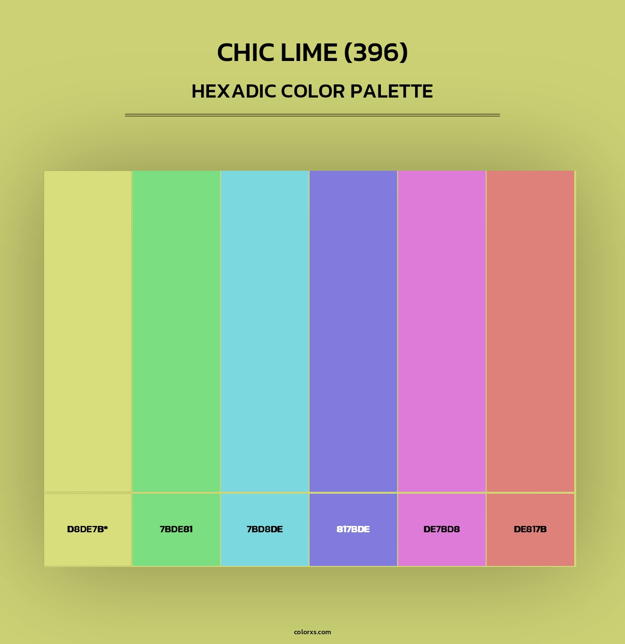 Chic Lime (396) - Hexadic Color Palette