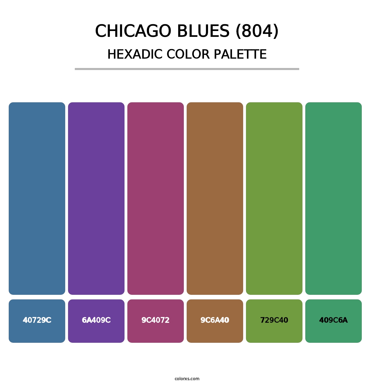 Chicago Blues (804) - Hexadic Color Palette