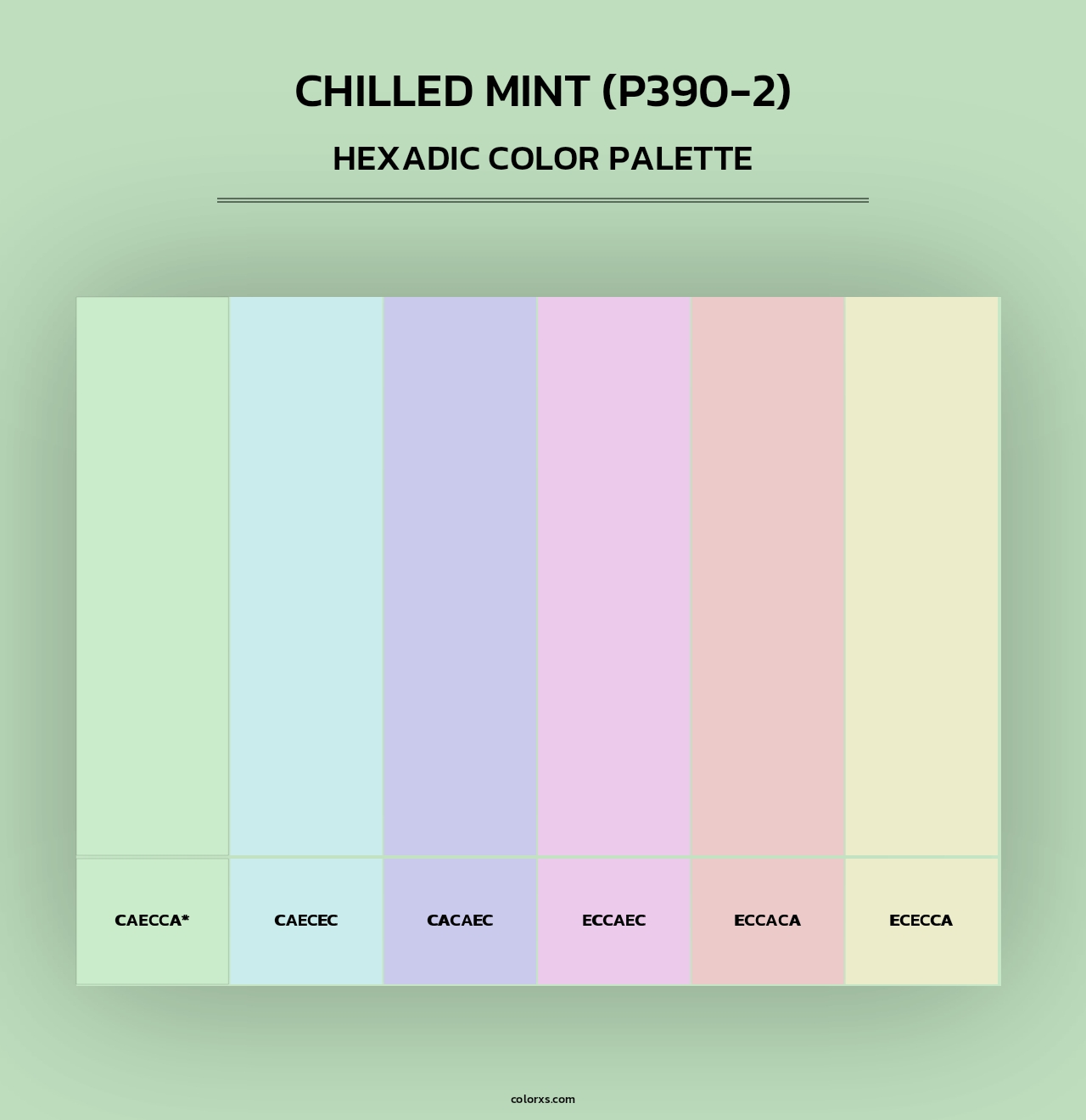 Chilled Mint (P390-2) - Hexadic Color Palette