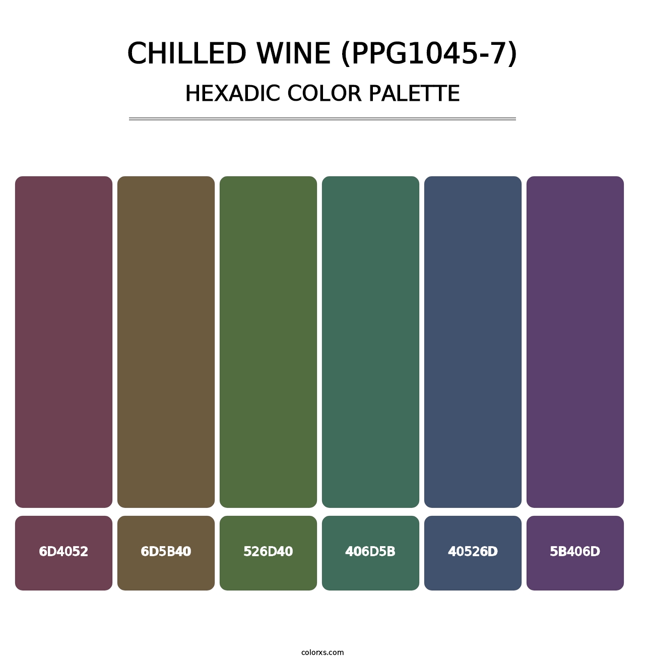 Chilled Wine (PPG1045-7) - Hexadic Color Palette