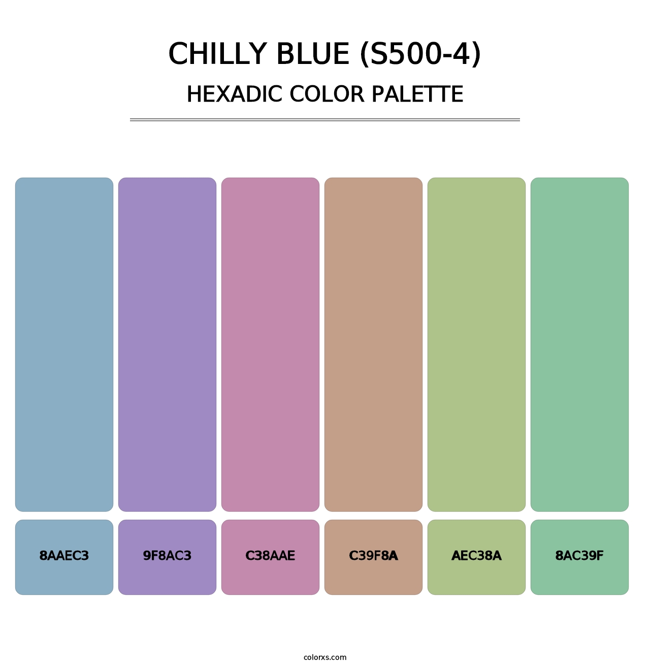 Chilly Blue (S500-4) - Hexadic Color Palette