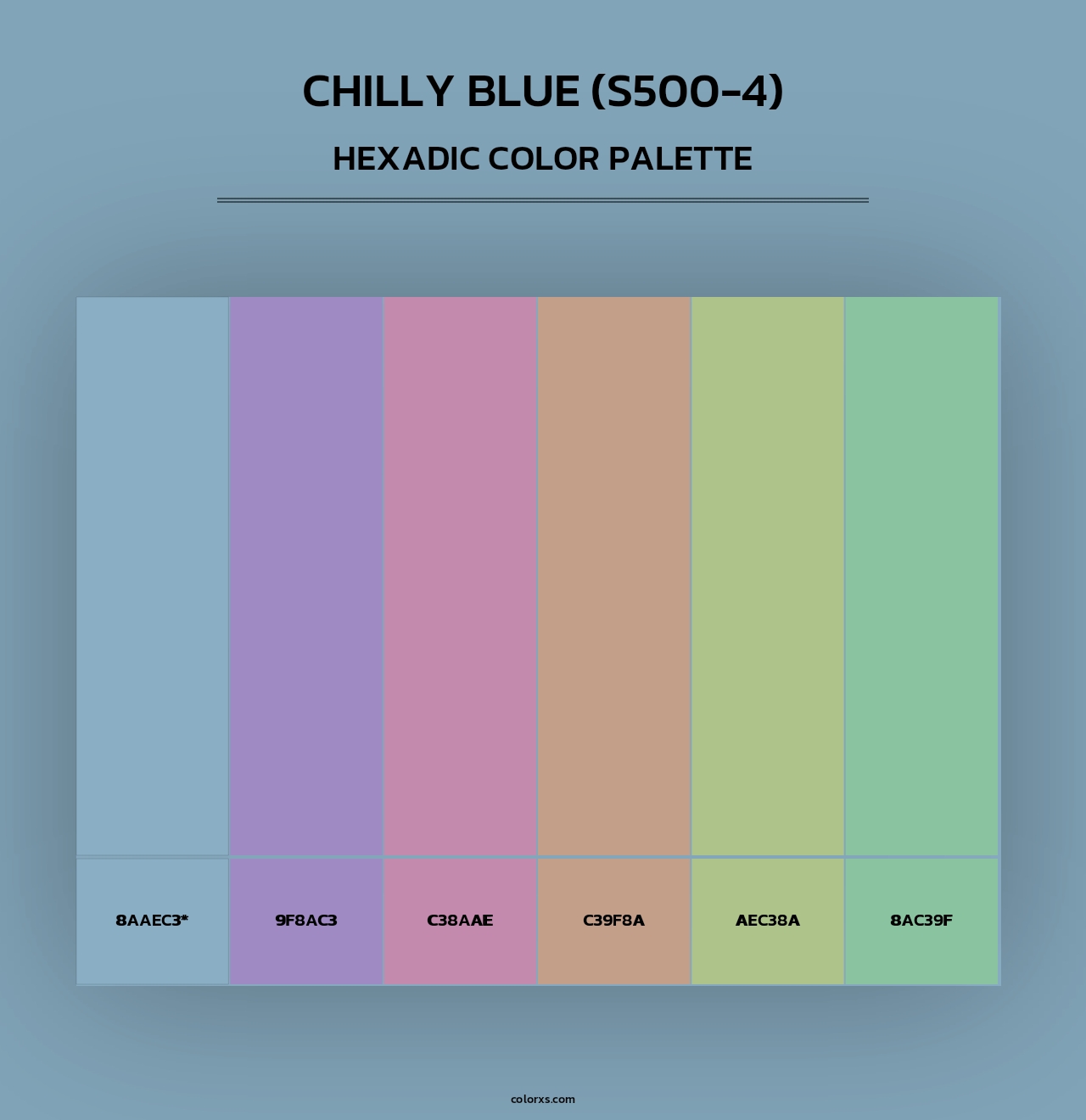 Chilly Blue (S500-4) - Hexadic Color Palette