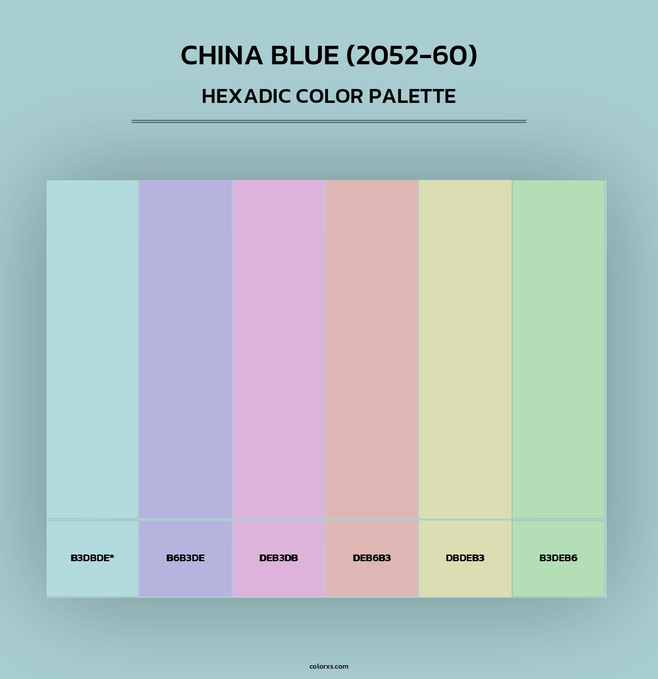 China Blue (2052-60) - Hexadic Color Palette