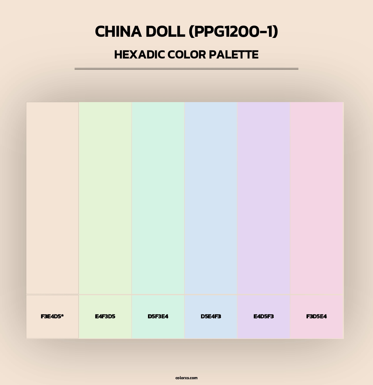 China Doll (PPG1200-1) - Hexadic Color Palette