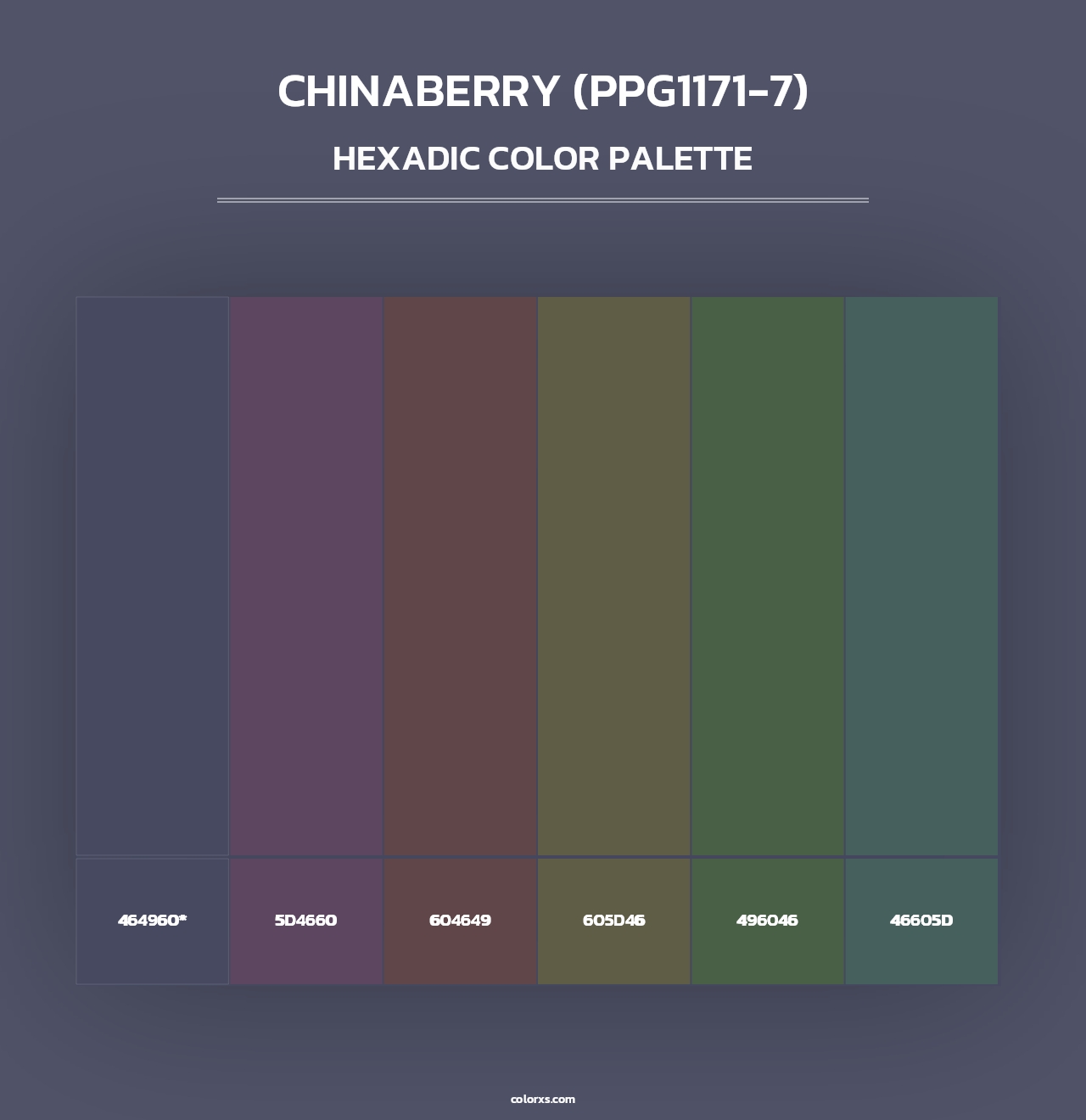 Chinaberry (PPG1171-7) - Hexadic Color Palette