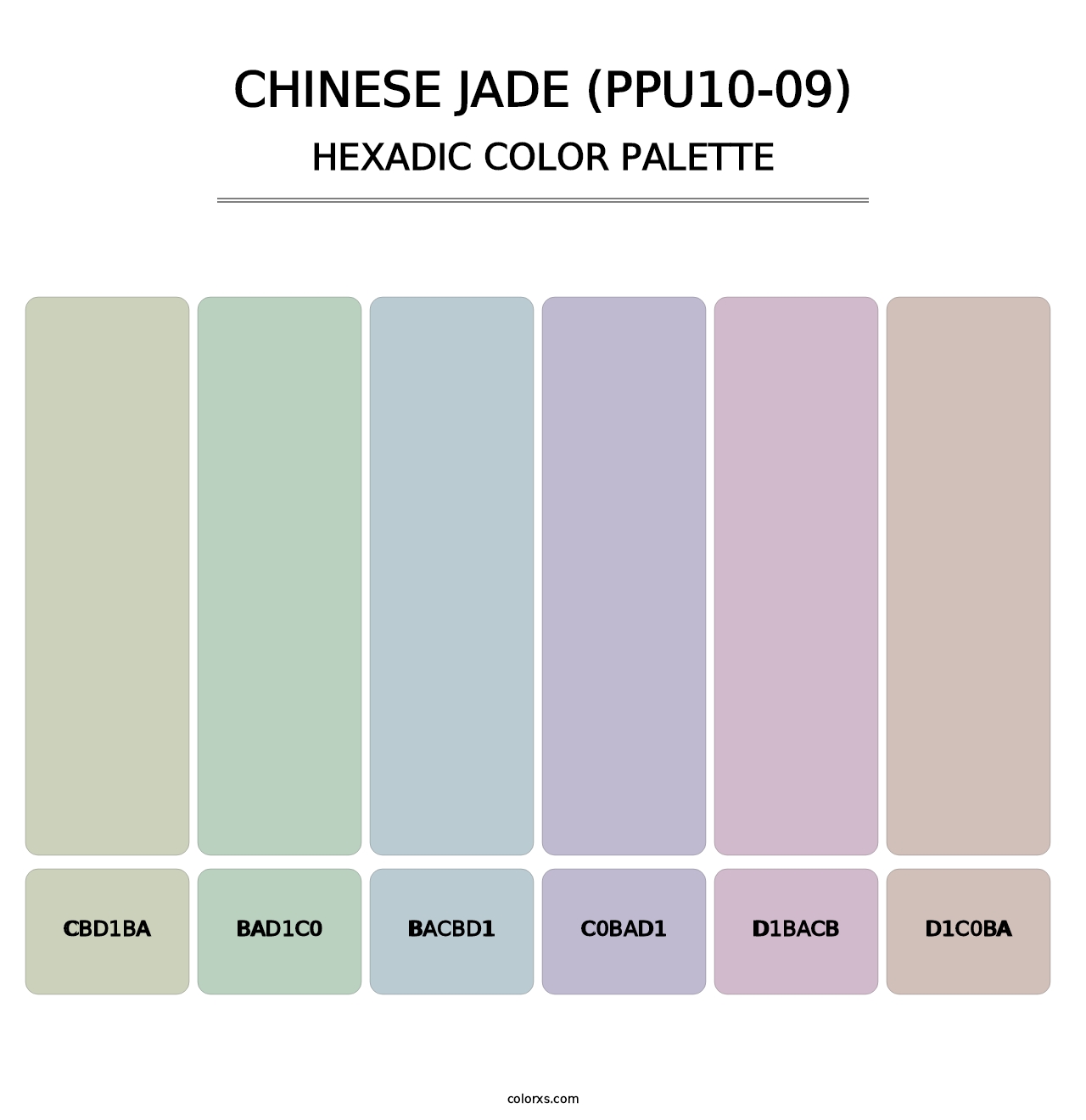 Chinese Jade (PPU10-09) - Hexadic Color Palette