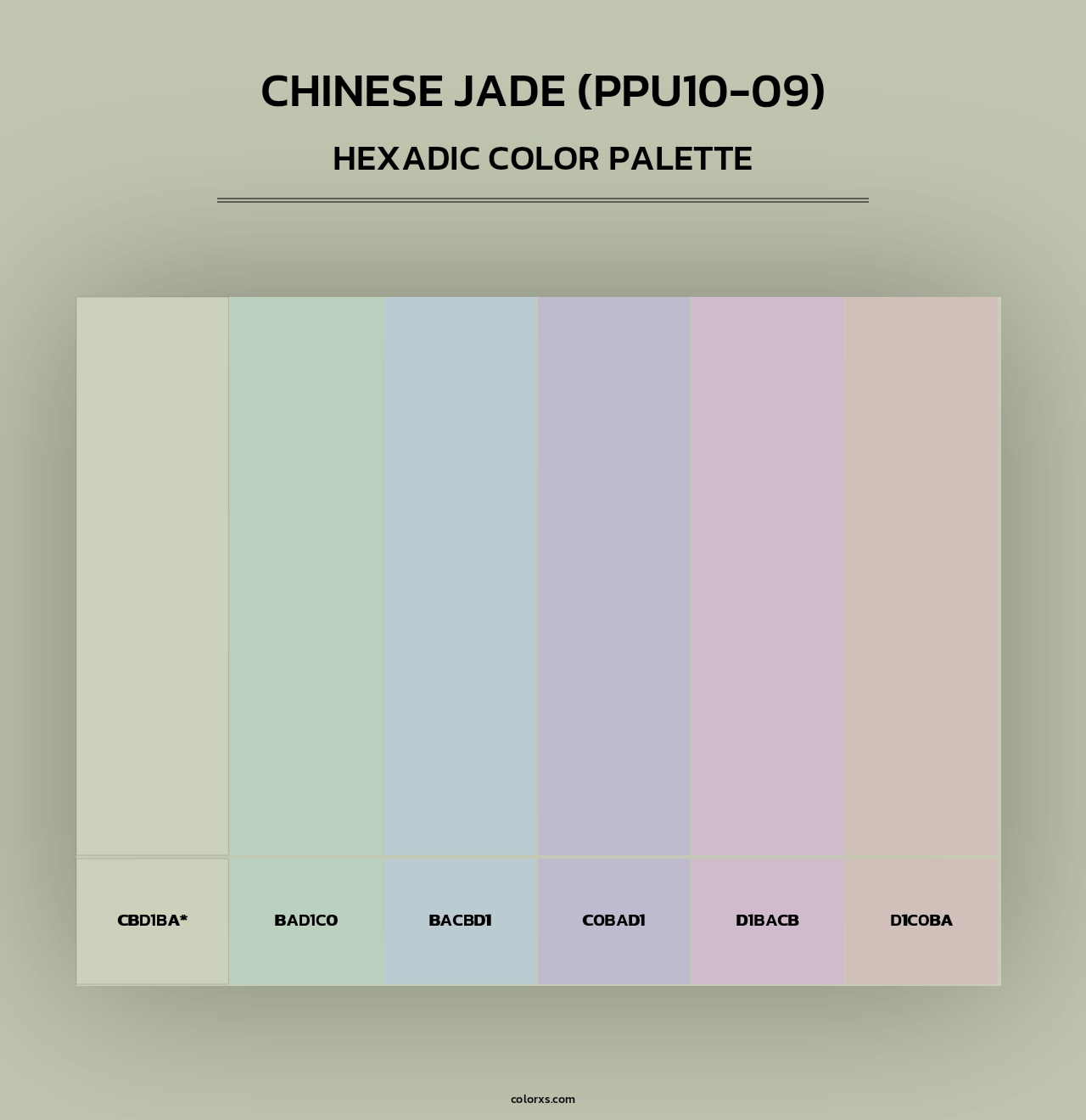 Chinese Jade (PPU10-09) - Hexadic Color Palette