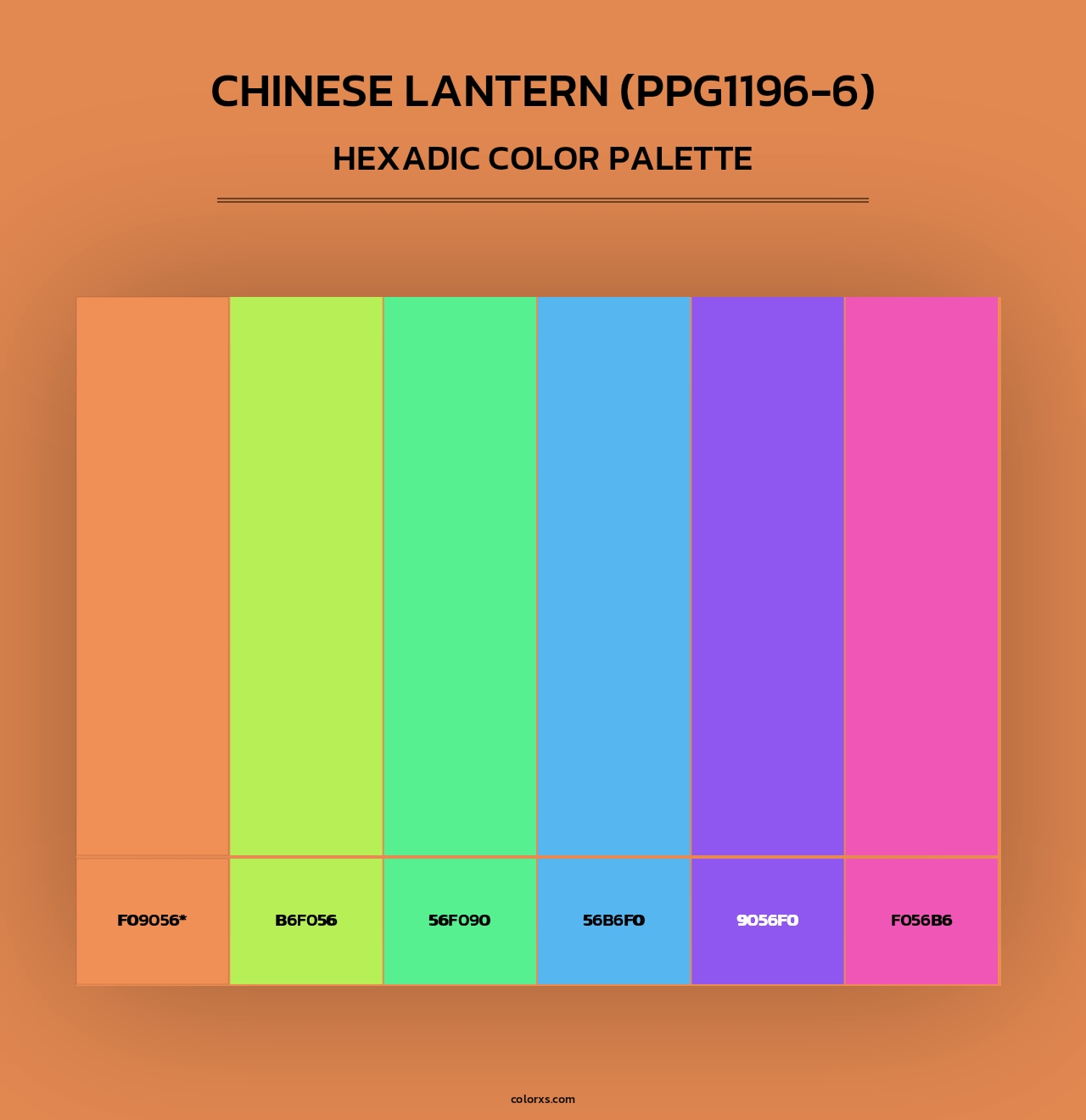 Chinese Lantern (PPG1196-6) - Hexadic Color Palette