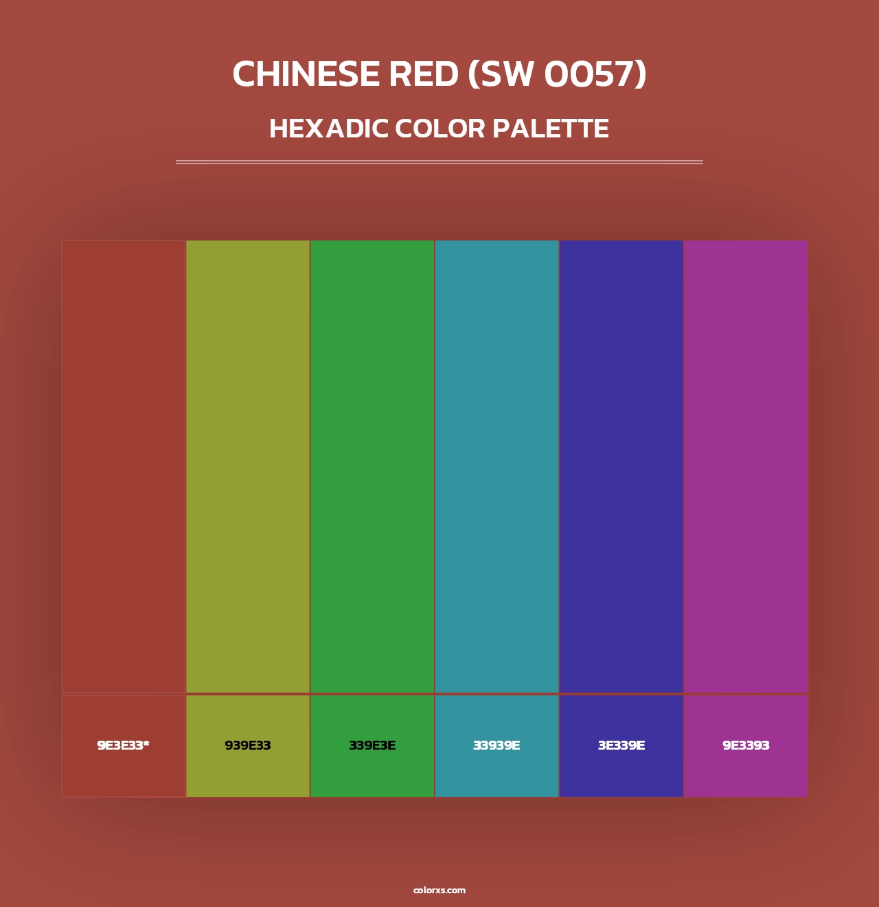 Chinese Red (SW 0057) - Hexadic Color Palette
