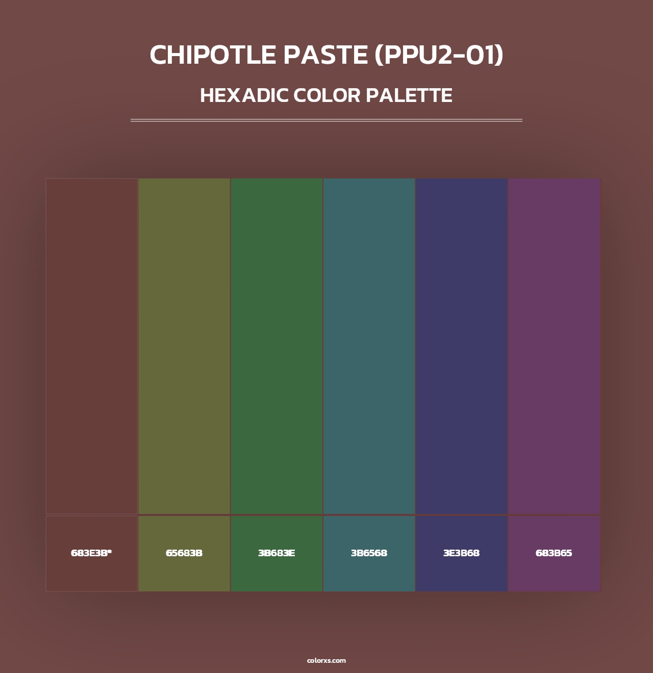 Chipotle Paste (PPU2-01) - Hexadic Color Palette