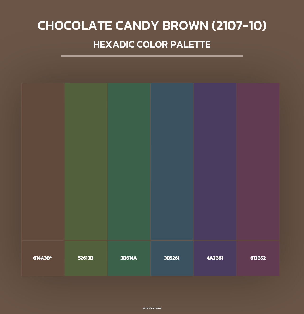 Chocolate Candy Brown (2107-10) - Hexadic Color Palette