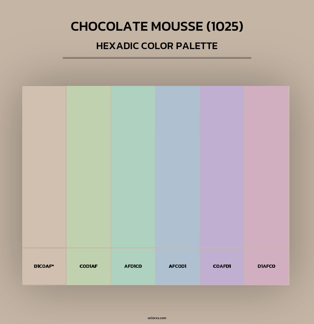 Chocolate Mousse (1025) - Hexadic Color Palette