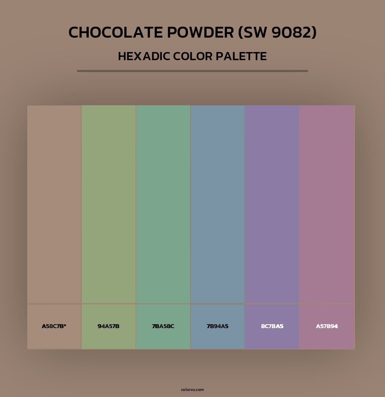 Chocolate Powder (SW 9082) - Hexadic Color Palette