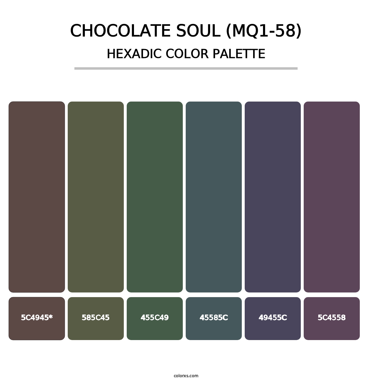Chocolate Soul (MQ1-58) - Hexadic Color Palette