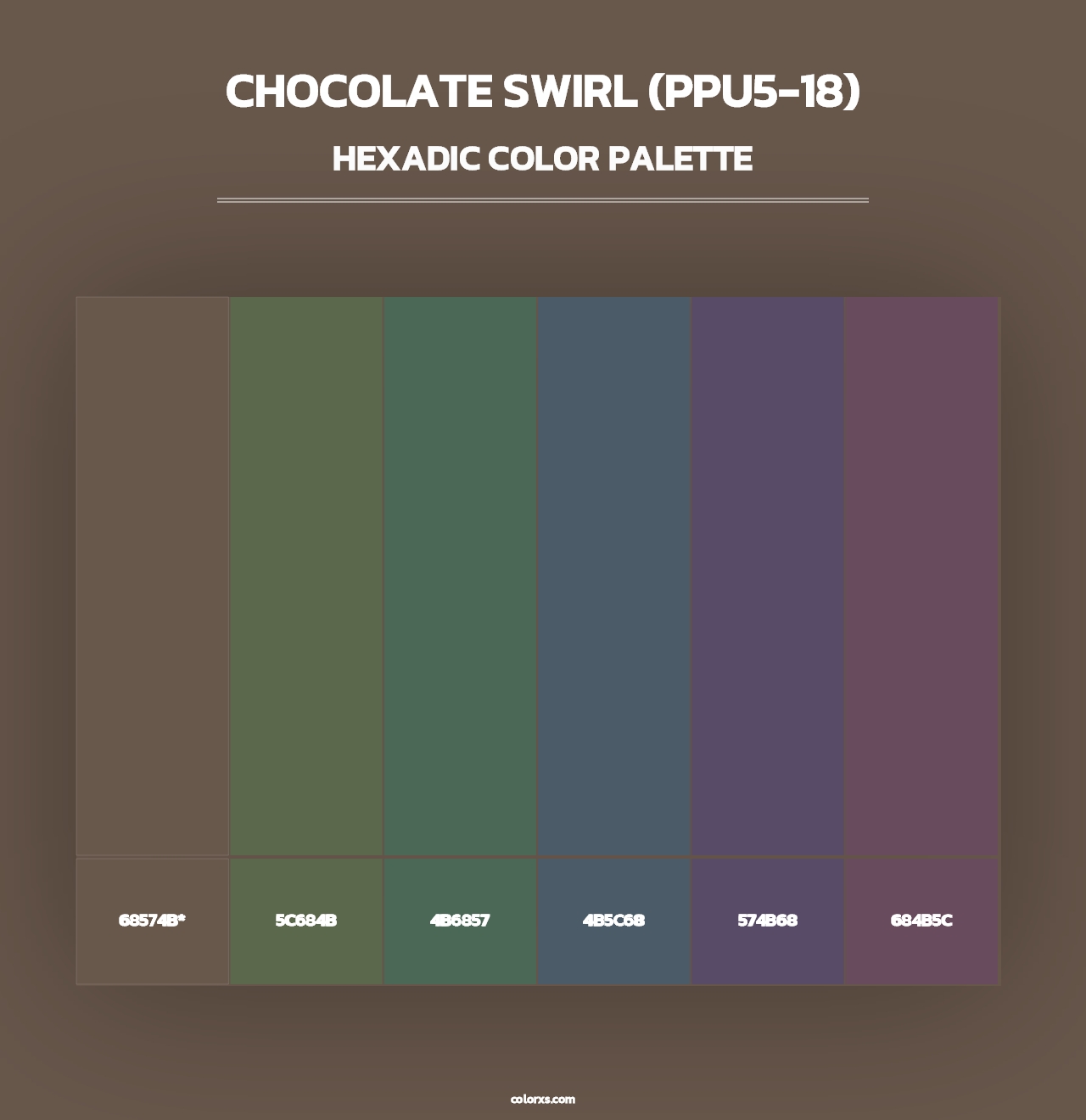Chocolate Swirl (PPU5-18) - Hexadic Color Palette