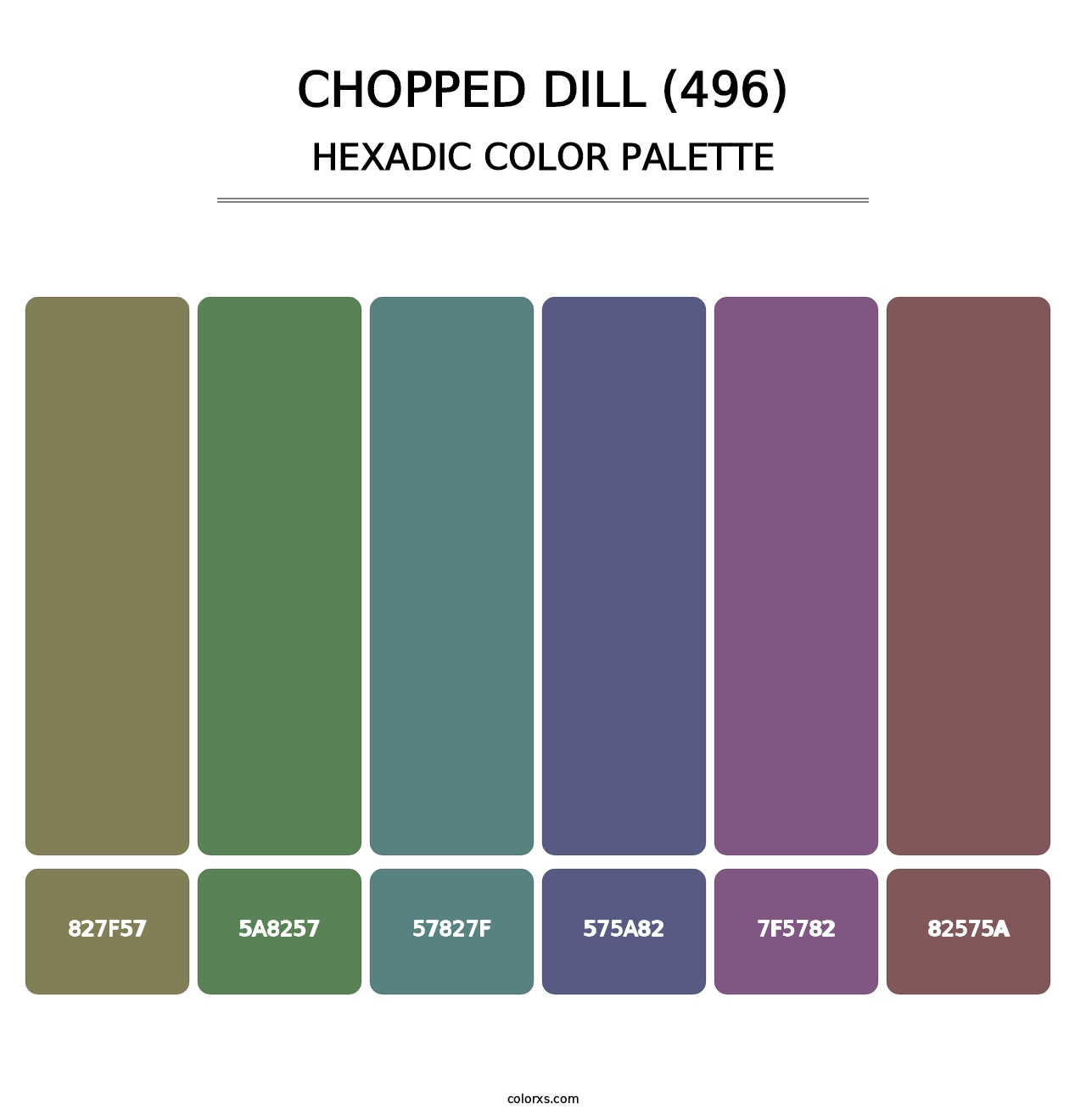 Chopped Dill (496) - Hexadic Color Palette
