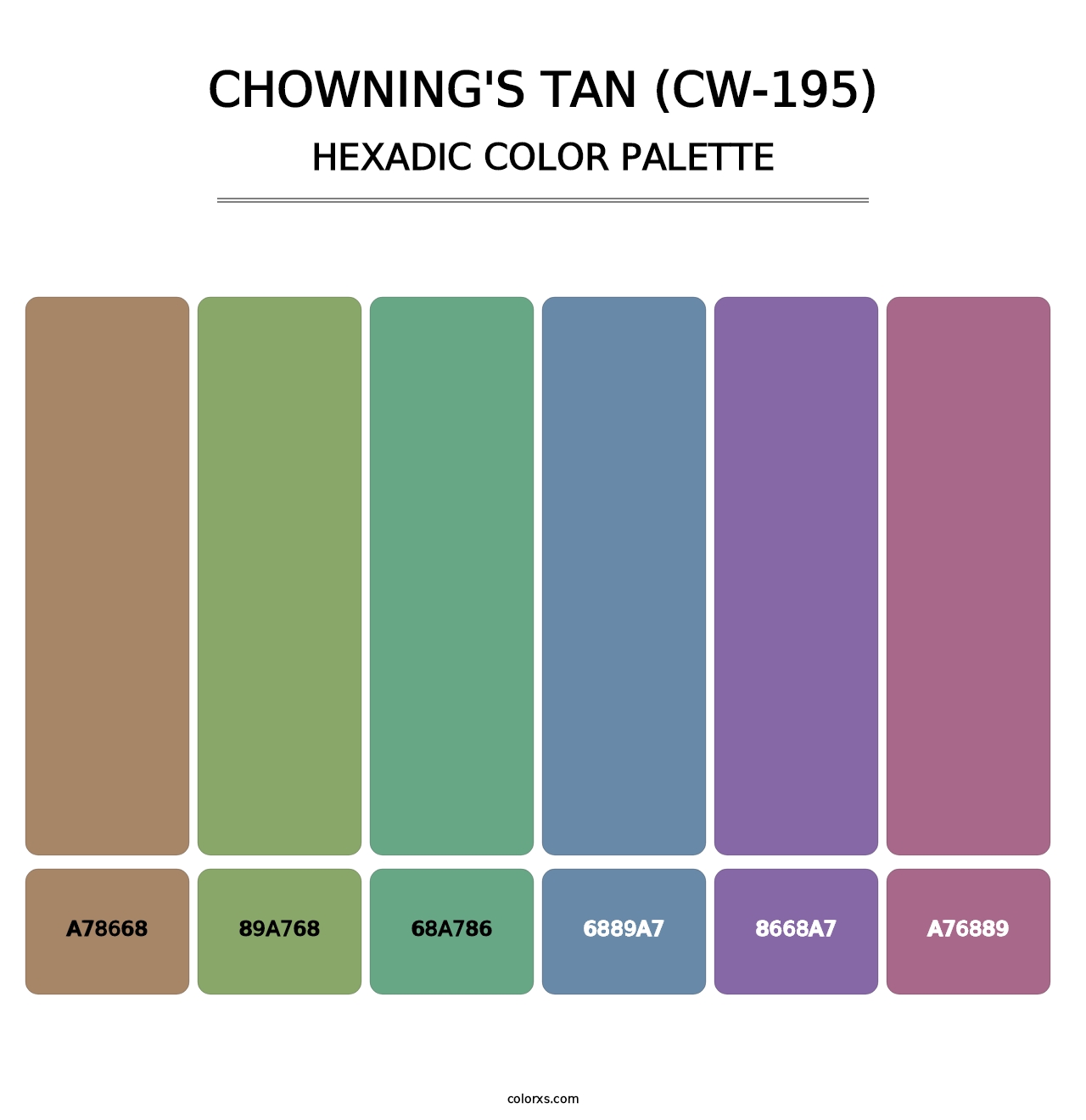 Chowning's Tan (CW-195) - Hexadic Color Palette