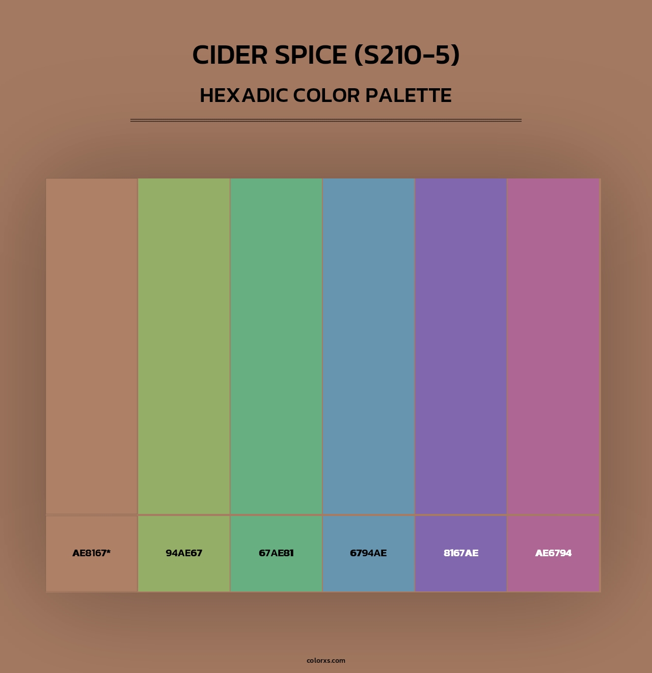 Cider Spice (S210-5) - Hexadic Color Palette