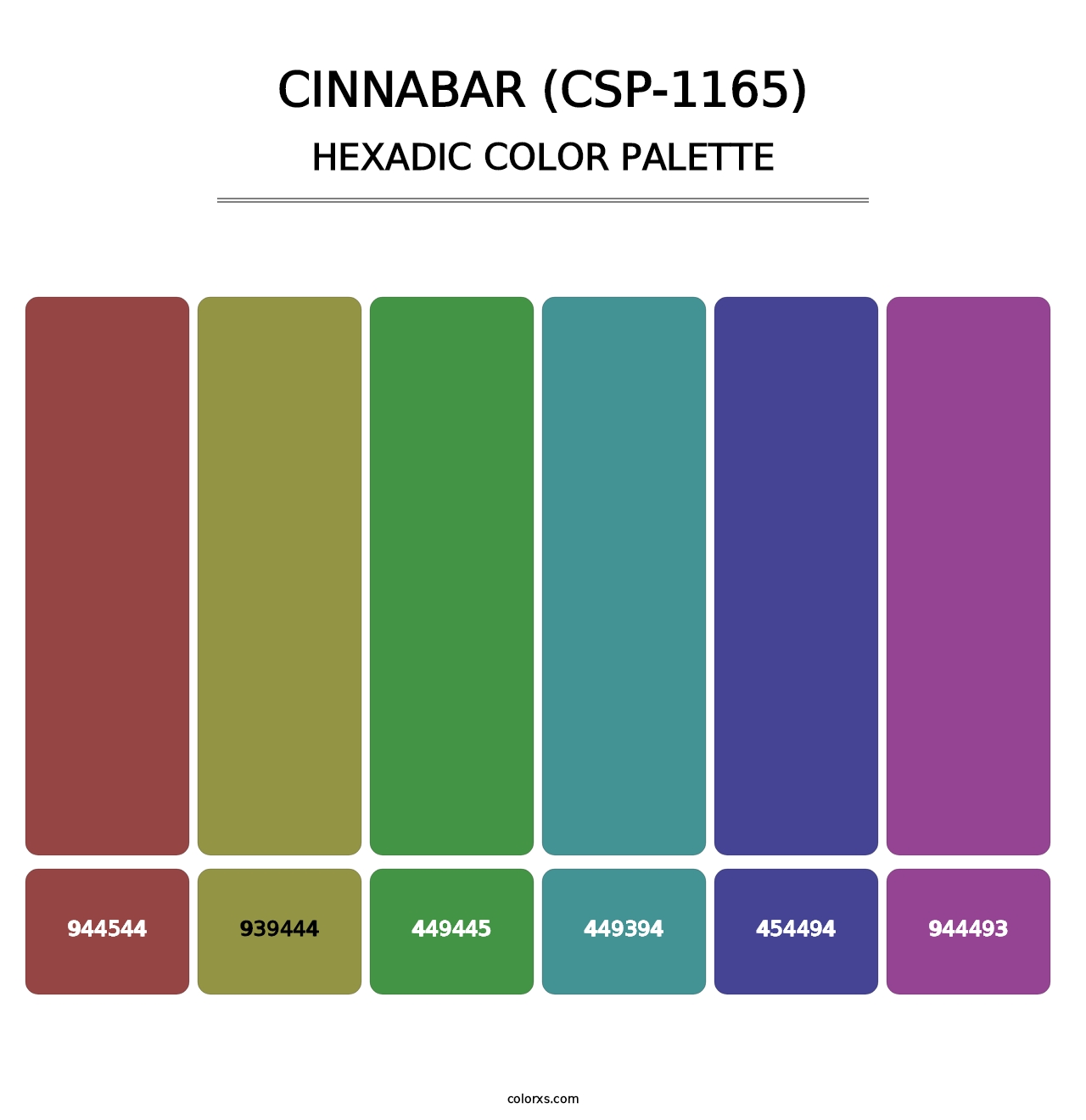 Cinnabar (CSP-1165) - Hexadic Color Palette