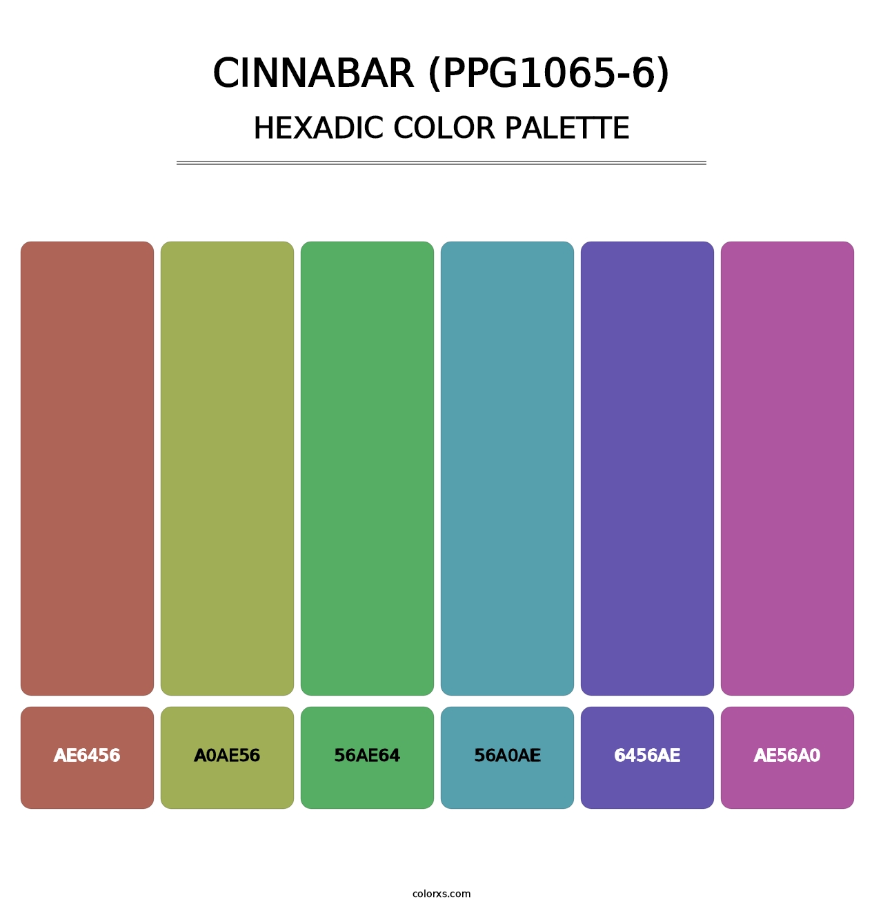 Cinnabar (PPG1065-6) - Hexadic Color Palette