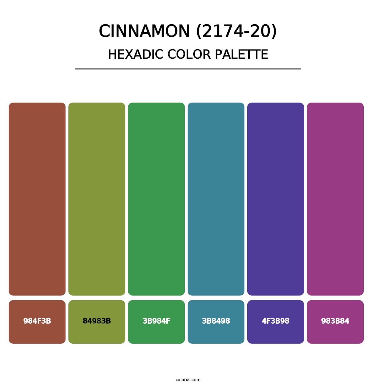 Cinnamon (2174-20) - Hexadic Color Palette