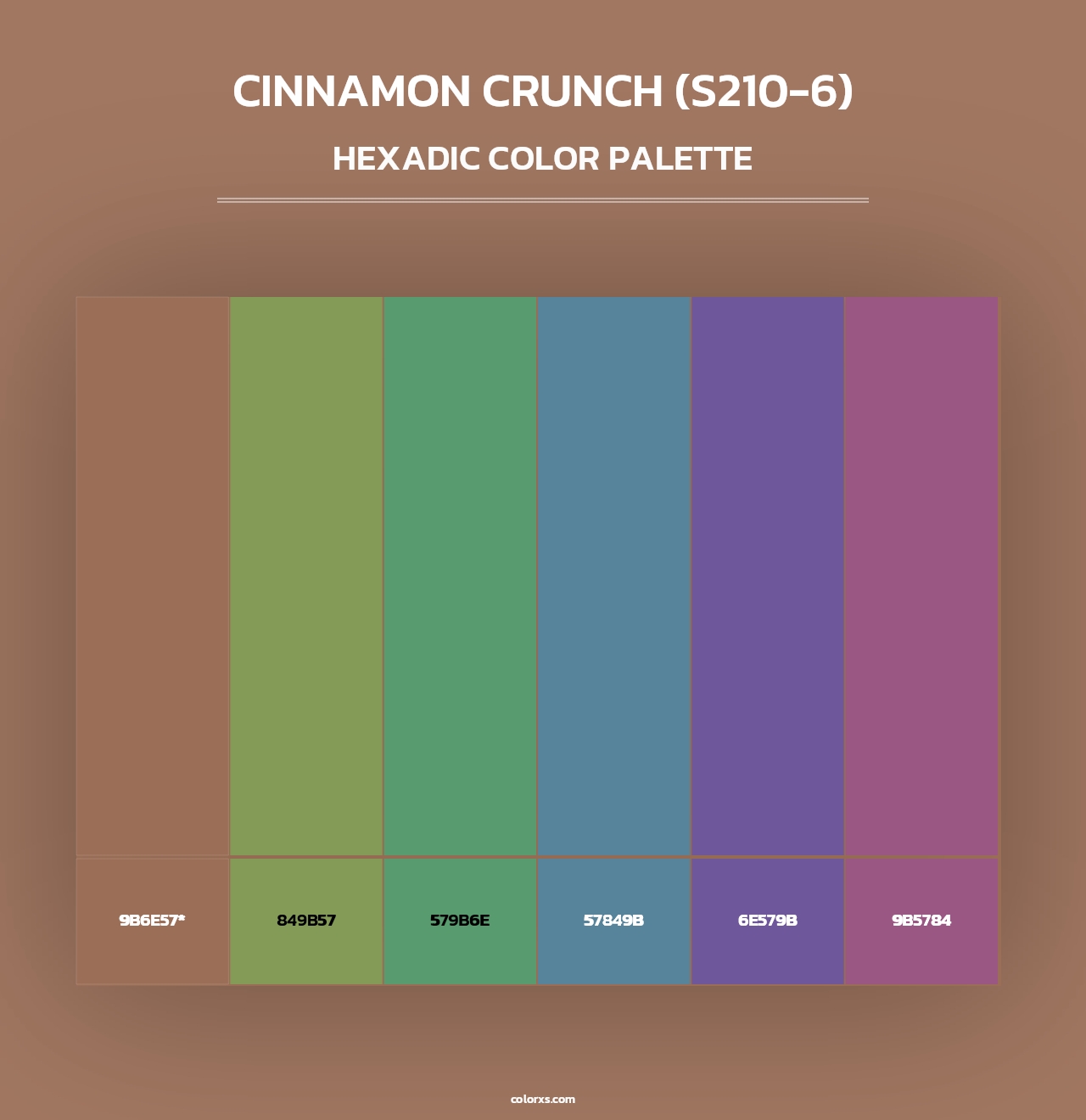 Cinnamon Crunch (S210-6) - Hexadic Color Palette