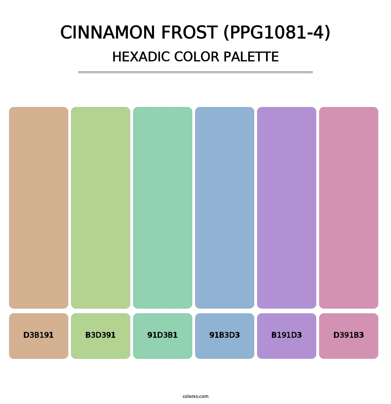 Cinnamon Frost (PPG1081-4) - Hexadic Color Palette